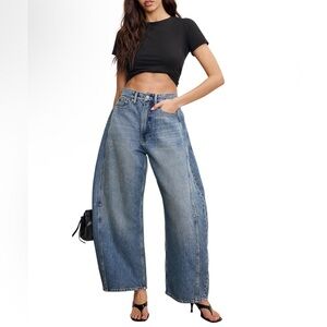 Good American Good Extreme Barrel Jeans